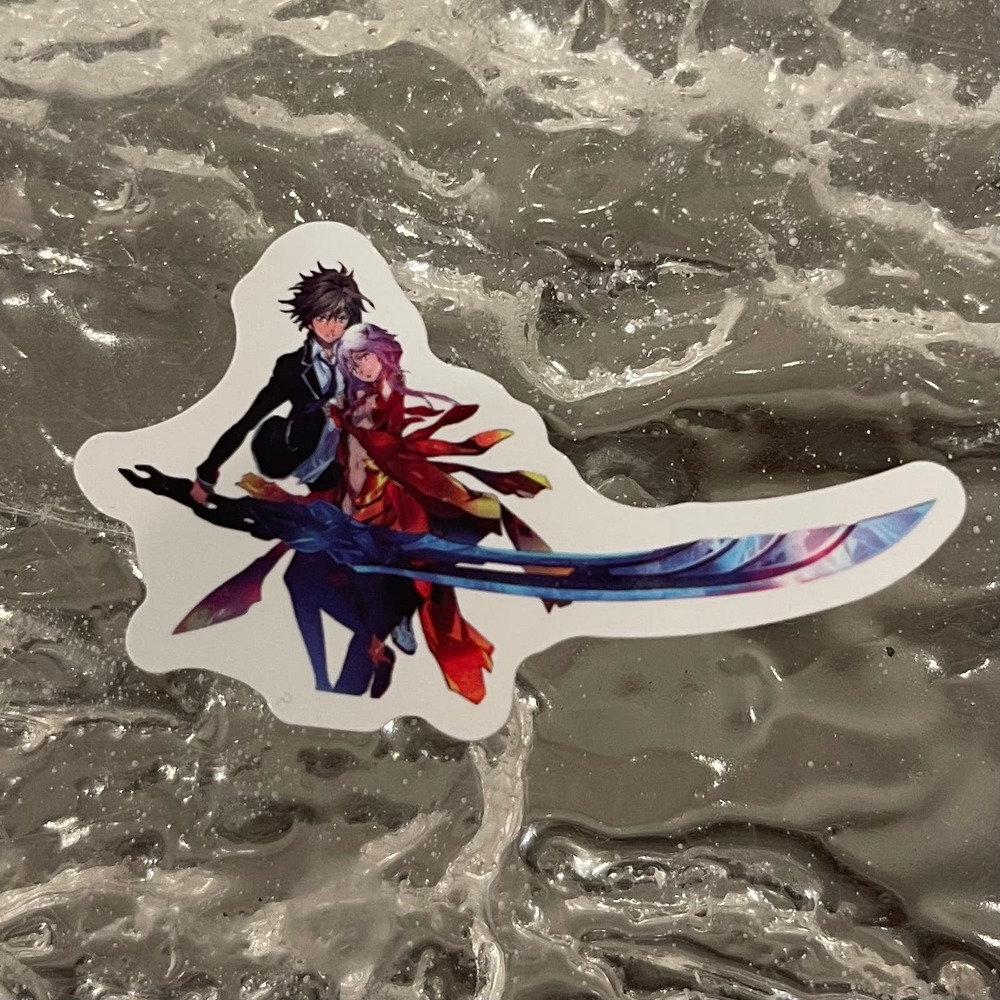 5/$10 Waterproof Vinyl Sticker-Guilty Crown Ouma & Yuzuriha Anime Sticker
